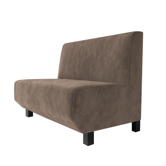 Wagner F | Banco de restaurante | An:Al 60 x 120 cm | Gris topo | Liso | Terciopelo