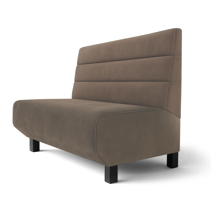 Wagner F | Ravintolapenkki | L:K 60 x 120 cm | Taupe | Vaakaraidat | Sametti