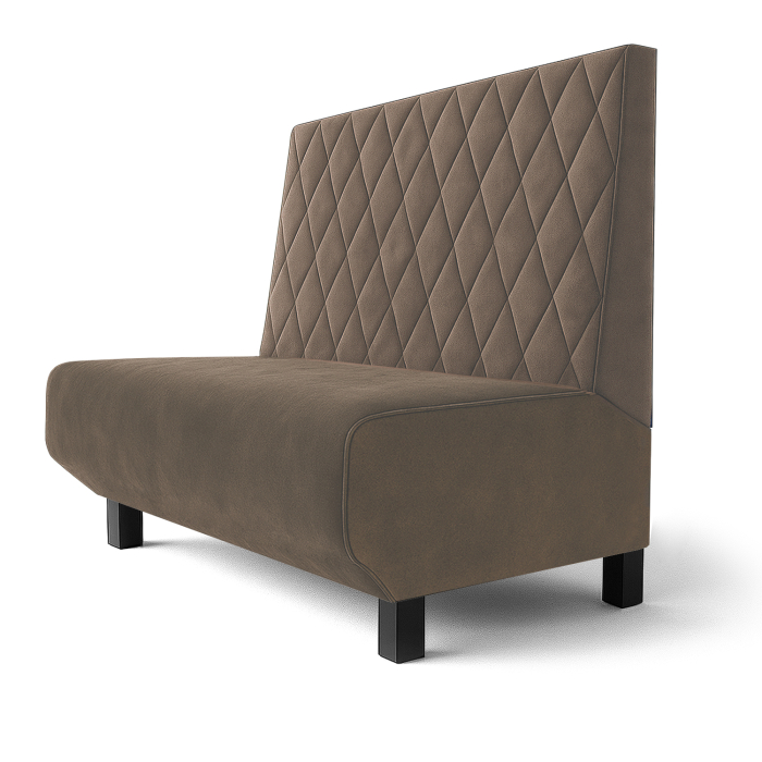 Wagner F | Restaurantbenk | B:H 60 x 120 cm | Taupe | Diamant | Fløyel