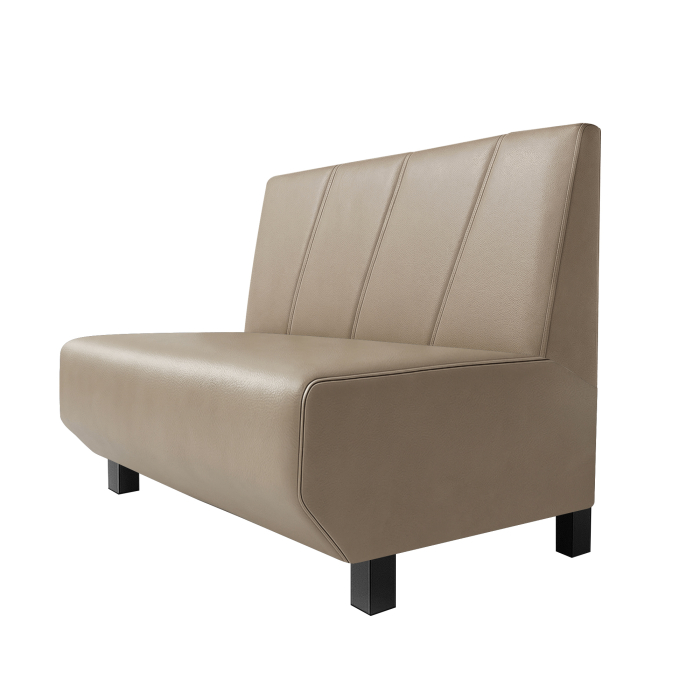 Wagner F | Gastrobank | B:H 60 x 120 cm | Taupe | Schräg Gestreift | Leder