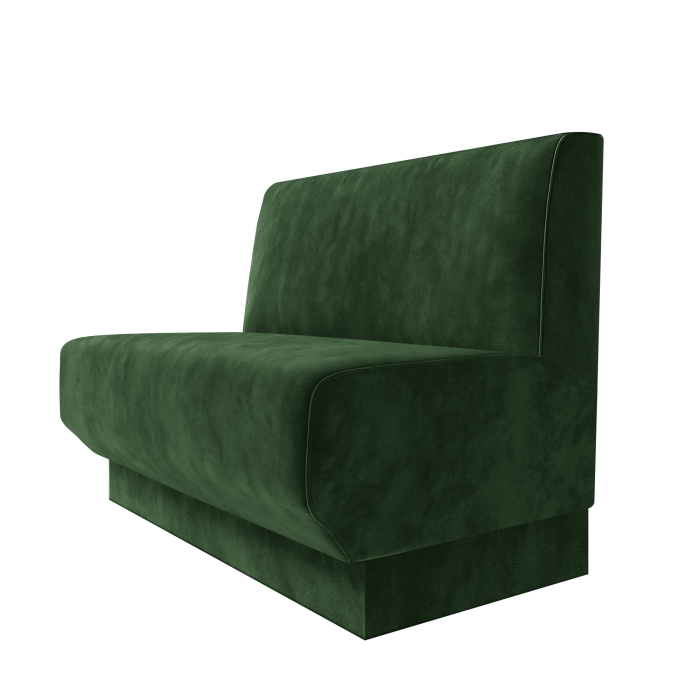 Wagner S | Panca da ristorante | L:A 60 x 100 cm | Verde scuro | Liscio | Velluto