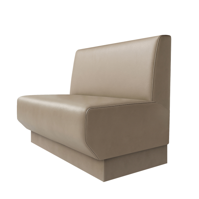 Wagner S | Ravintolapenkki | L:K 60 x 120 cm | Taupe | Sileä | Nahka