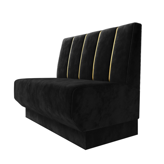 Wagner S | Banquette de restaurant | L x H 60 x 90 cm | Noir | Dubaï | Velours