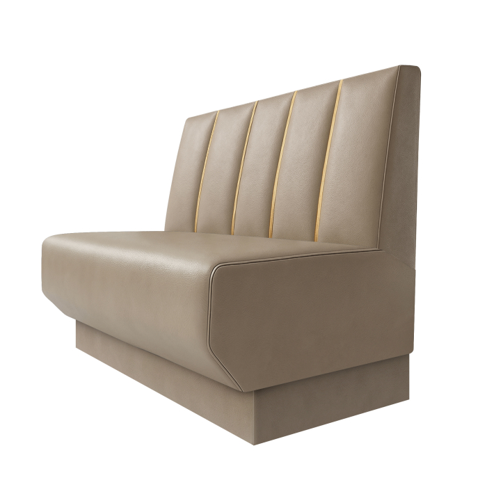 Wagner S | Restaurant bench | W:H 60 x 90 cm | Taupe | Dubai | Leather