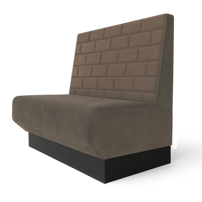 Wagner S | Gastrobank | B:H 60 x 90 cm | Taupe | Sten | fløjl