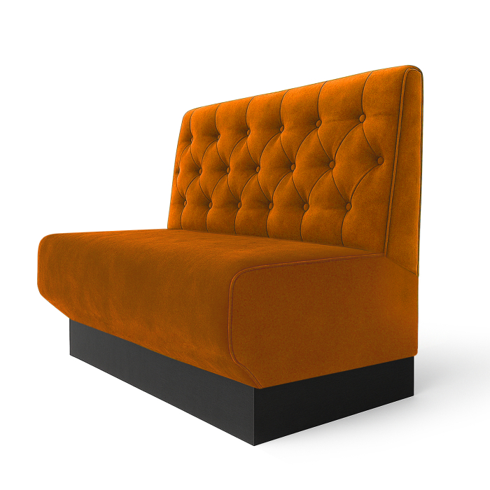 Wagner S | Gastrobank | L:K 60 x 90 cm | Oranssi | Chesterfield | sametti