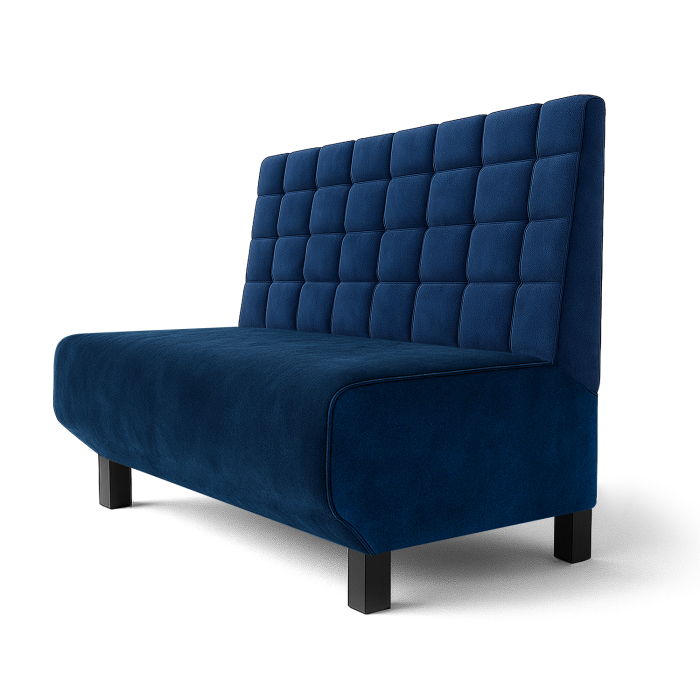 Wagner F | Gastrobank | B:H 100 x 100 cm | Blå | Blocks | Velour