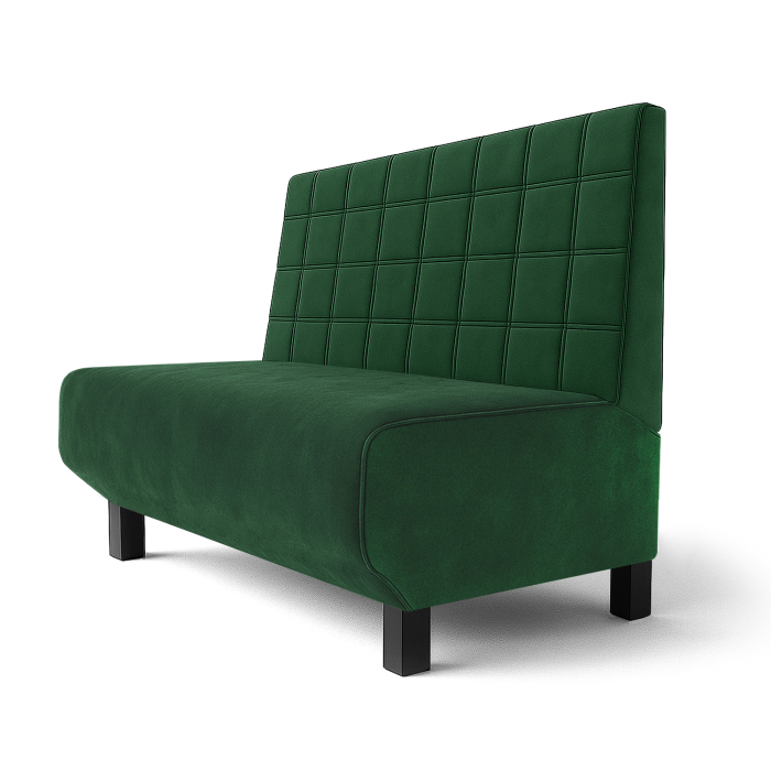 Wagner F | Gastrobank | B:H 100 x 100 cm | Mørkegrøn | Blokke | Samt