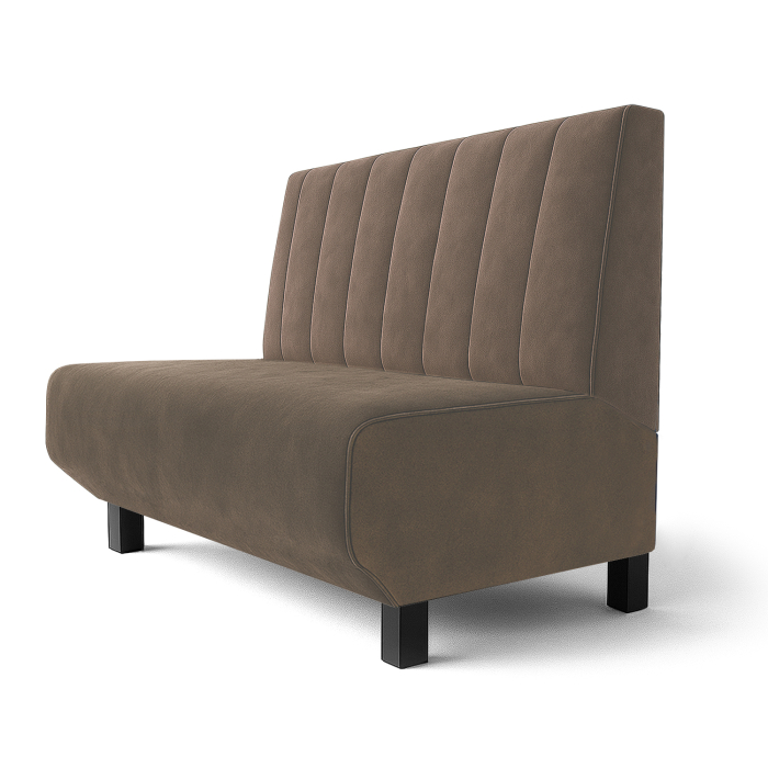 Wagner F | Gastrobank | B:H 100 x 100 cm | Taupe | Gestreift| Samt