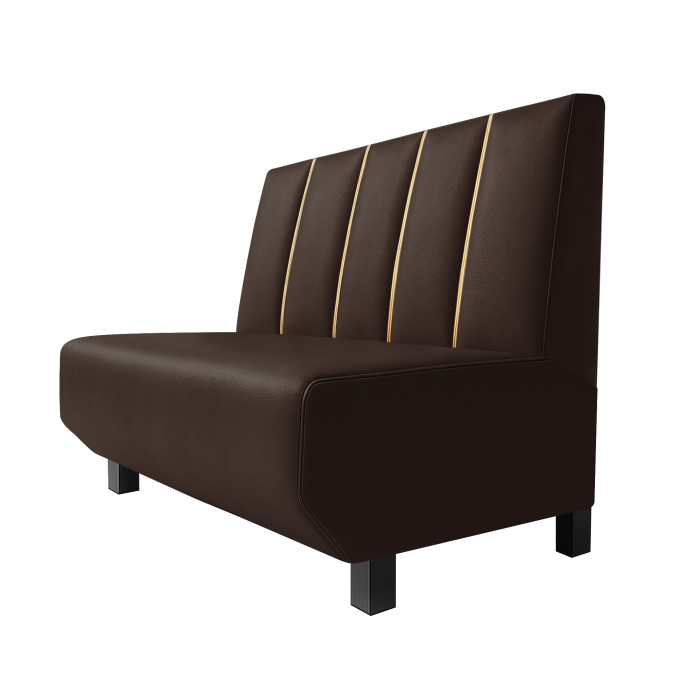 Wagner F | Restaurantbænk | B:H 60 x 90 cm | Brun | Dubai | Læder