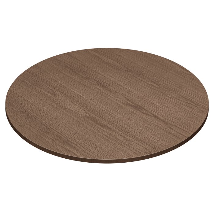 IMPIALLACCIATO IN QUERCIA | Piano del tavolo Gastro in impiallacciato rovere | Ø 60 x 2,5 cm | Nero | Rotondo