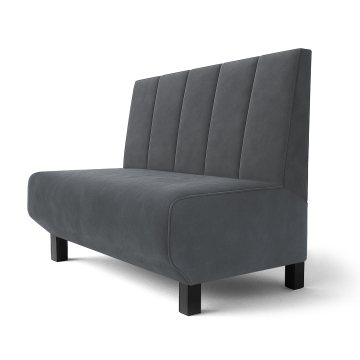 Wagner F | Gastrobank | B:H 160 x 100 cm | Grå | Dyb Stribet | Samt