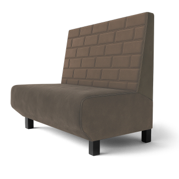 Wagner F | Gastrobank | B:H 160 x 120 cm | Taupe | Sten | fløjl