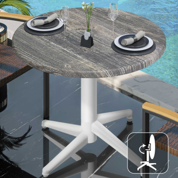 WAP | 31257 | Ø:H 60 x 74 cm | Pino rustico / bianco | Rotondo