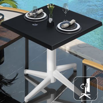 WAP | 31257 | W:D:H 70 x 70 x 74 cm | Black / White | Square