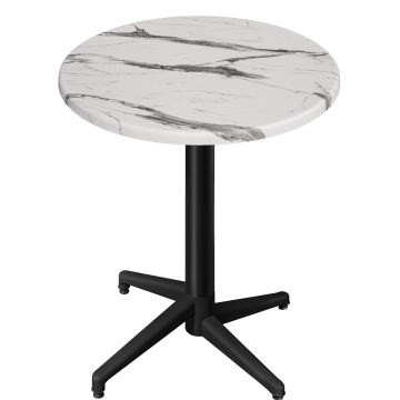 WAP | 31259 | Ø:H 60 x 109 cm | Hvid marmor
 / Sort | Rund | Klappbar