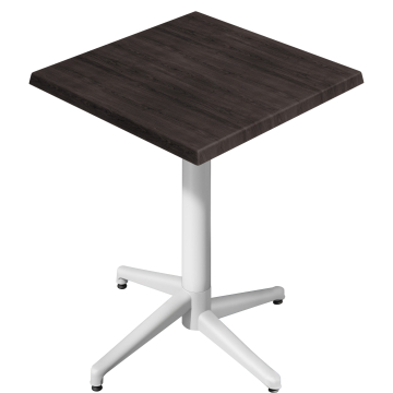 WAP | Bistro Außen Stehtisch | B:T:H 60 x 60 x 109 cm | Wenge / Weiß | Quadratisch | Klappbar