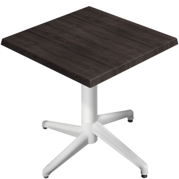 WAP | Bistro Außen Tisch | B:T:H 70 x 70 x 74 cm | Wenge / Weiß | Quadratisch