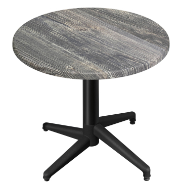 WAP | Stół bistro Werzalit | Ø:H 70 x 74 cm | Sosna rustykalna / Czarny