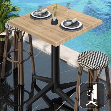 WAP | 31259 | B:D:H 60 x 60 x 109 cm | Eiken / Zwart | Quadratisch | Klappbar
