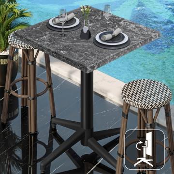 WAP | 31259 | B:D:H 60 x 60 x 109 cm | Stenen / Zwart | Quadratisch | Klappbar