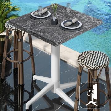 WAP | 31259 | B:D:H 60 x 60 x 109 cm | Stenen / Wit | Quadratisch | Klappbar