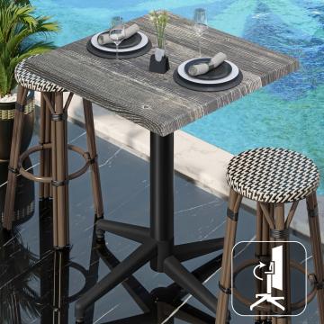 WAP | 31259 | B:D:H 60 x 60 x 109 cm | Rustiek grenen / Zwart | Quadratisch | Klappbar