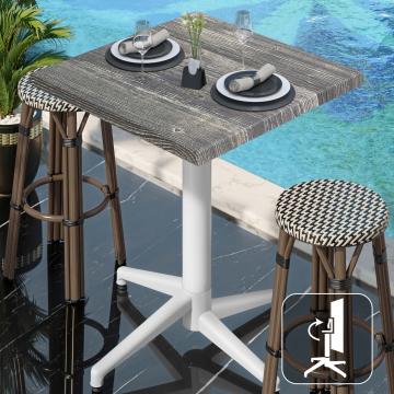 WAP | 31259 | B:D:H 60 x 60 x 109 cm | Rustiek grenen / Wit | Quadratisch | Klappbar