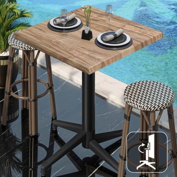 WAP | 31259 | B:D:H 60 x 60 x 109 cm | Sheesham / Zwart | Quadratisch | Klappbar