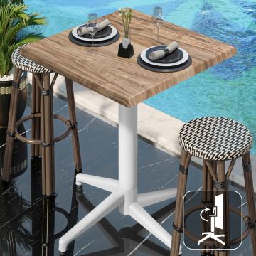 WAP | 31259 | B:D:H 60 x 60 x 109 cm | Sheesham / Wit | Quadratisch | Klappbar