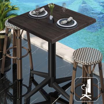 WAP | 31259 | B:D:H 60 x 60 x 109 cm | Wenge / Zwart | Quadratisch | Klappbar