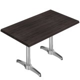 WBC | Bistro Außen Tisch | B: T: H: 120 x 70 x 80,5 cm | Wenge / Aluminium | Rechteckig | Verbinder