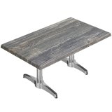 WBC | Jamaika Loungetisch | B: T: H: 120 x 70 x 38 cm | Rustikal Kiefer / Aluminium | Zusatzgewicht