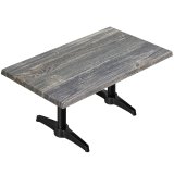 WBC | Jamaika Table d'appoint | L: P: H: 120 x 70 x 38 cm | Chêne rustique / Noir | Poids supplémentaire