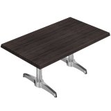 WBC | Jamaika Loungetisch | B: T: H: 120 x 70 x 38 cm | Wenge / Aluminium | Zusatzgewicht