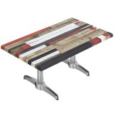 WBC | Jamaika Loungetisch | B: T: H: 120 x 70 x 38 cm | Vintage Bunt / Aluminium | Zusatzgewicht + Verbinder