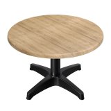 WBC | Jamaika Loungetisch | Ø:H 60 x 38 cm | Eiche / Schwarz | Zusatzgewicht