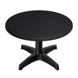 WBC | Jamaika Loungetisch | Ø:H 60 x 38 cm | Schwarz / Schwarz | Zusatzgewicht