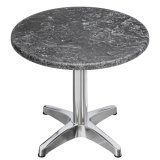 WBC | Bistro Ulkoilmapöytä | Ø:H 70 x 80,5 cm | Kivi / Alumiini | Pyöreä