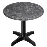 WBC | Bistro Tavolo Esterno | Ø: H 70 x 80,5 cm | Roccia / Nero | Rotondo