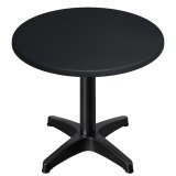 WBC | Bistro Outdoor Table | Ø: H 70 x 80.5 cm | Black / Black | Round