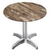 WBC | Bistro Ulkokäyttäjätaso | Ø: H 70 x 80,5 cm | Vintage Old / Alumiini | Pyöreä