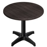 WBC | Bistro Ulkoilmalauta | Ø:H 70 x 80,5 cm | Wenge / Musta | Ympyrä