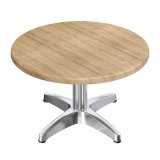 WBC | Jamaika Loungetisch | Ø:H 70 x 38 cm | Eiche / Aluminium | Zusatzgewicht