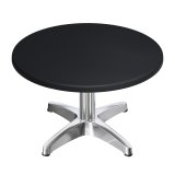 WBC | Jamaika Loungetisch | Ø:H 60 x 38 cm | Schwarz / Aluminium | Zusatzgewicht