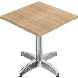 WBC | Bistro Table Extérieur | L:P:H 60 x 60 x 80,5 cm | Chêne / Aluminium | Carré
