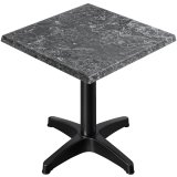 WBC | Bistro Außen Tisch | B:T:H 60 x 60 x 80,5 cm | Felsen / Schwarz | Quadratisch
