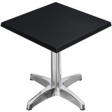 WBC | Bistro Buiten Tafel | B: D: H 60 x 60 x 80,5 cm | Zwart / Aluminium | Vierkant