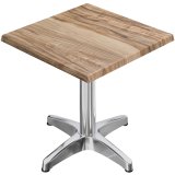 WBC | Bistro Buiten Tafel | B: D: H 60 x 60 x 80,5 cm | Sheesham / Aluminium | Vierkant