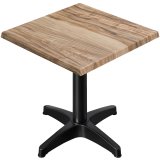 WBC | Bistro Außen Tisch | B:T:H 60 x 60 x 80,5 cm | Sheesham / Schwarz | Quadratisch